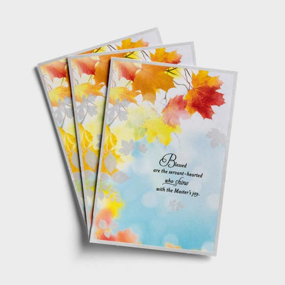 Appreciation - Blessed Are Servant Hearted - Set of 3 Greeting Cards