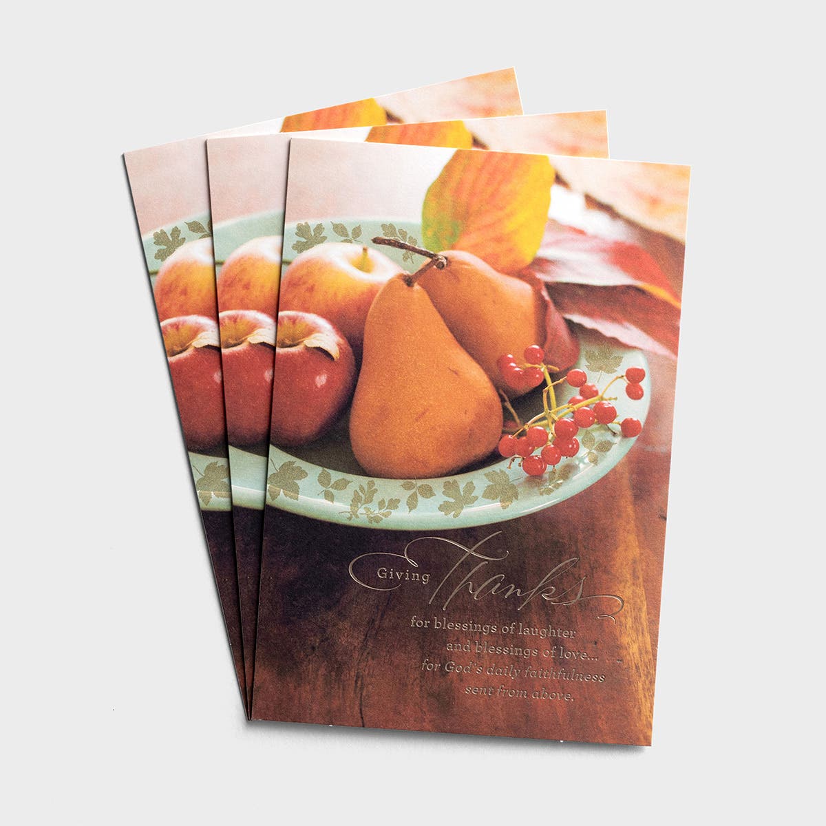 Thanksgiving - Giving Thanks for Blessings - 3 Premium Cards