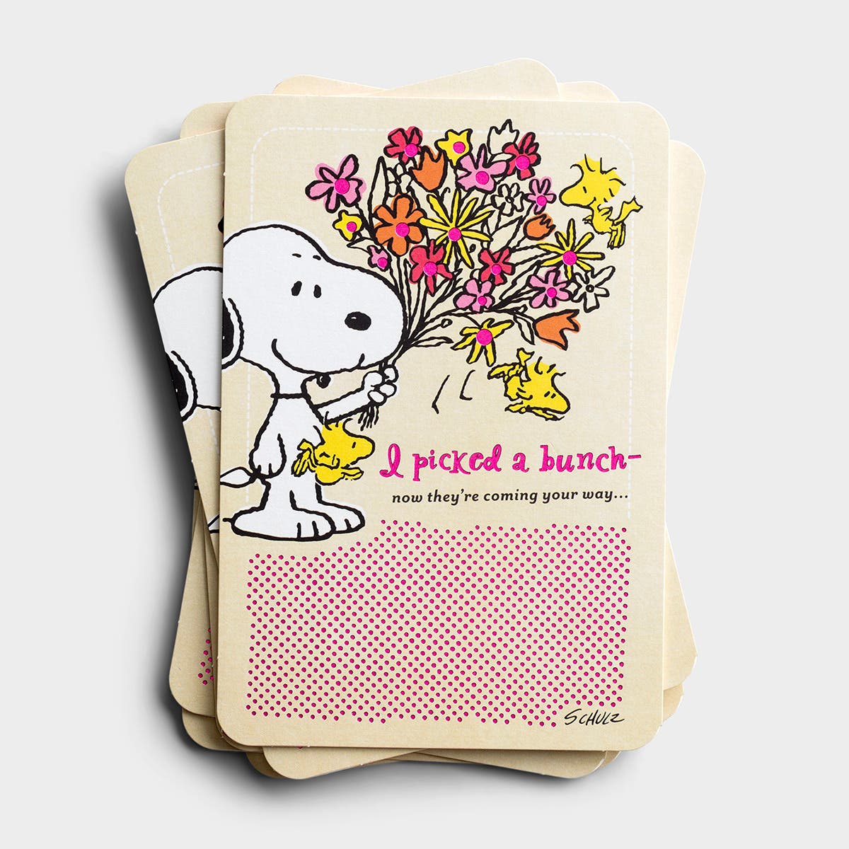 Get Well - Peanuts - Picked A Bunch - 6 Premium Cards