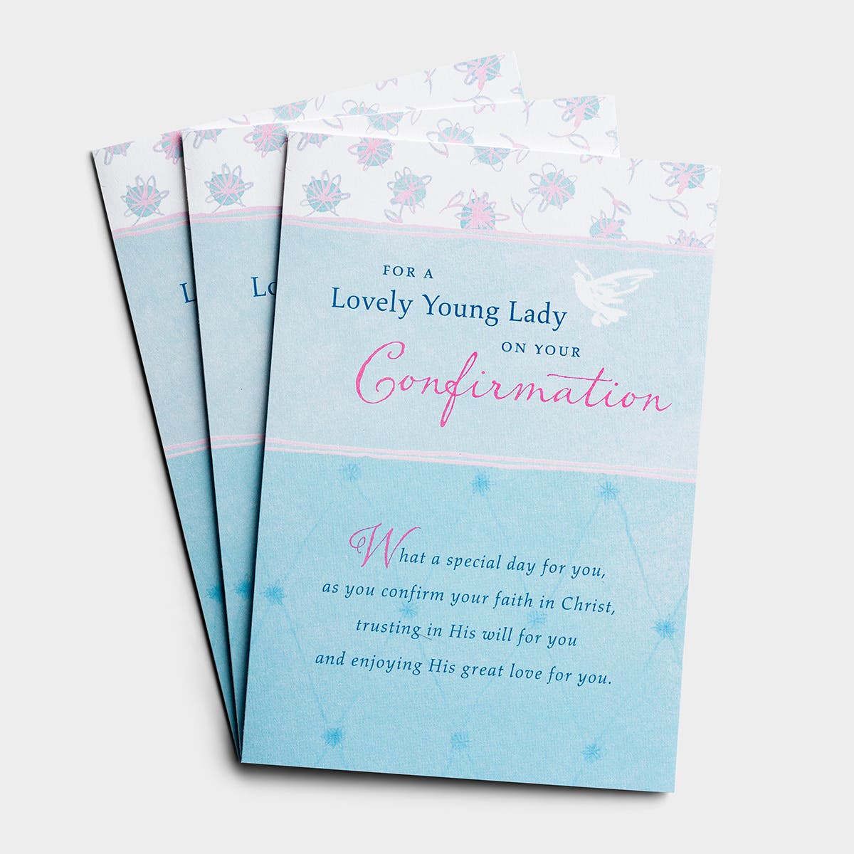 Confirmation - Lovely Young Lady - 3 Premium Cards