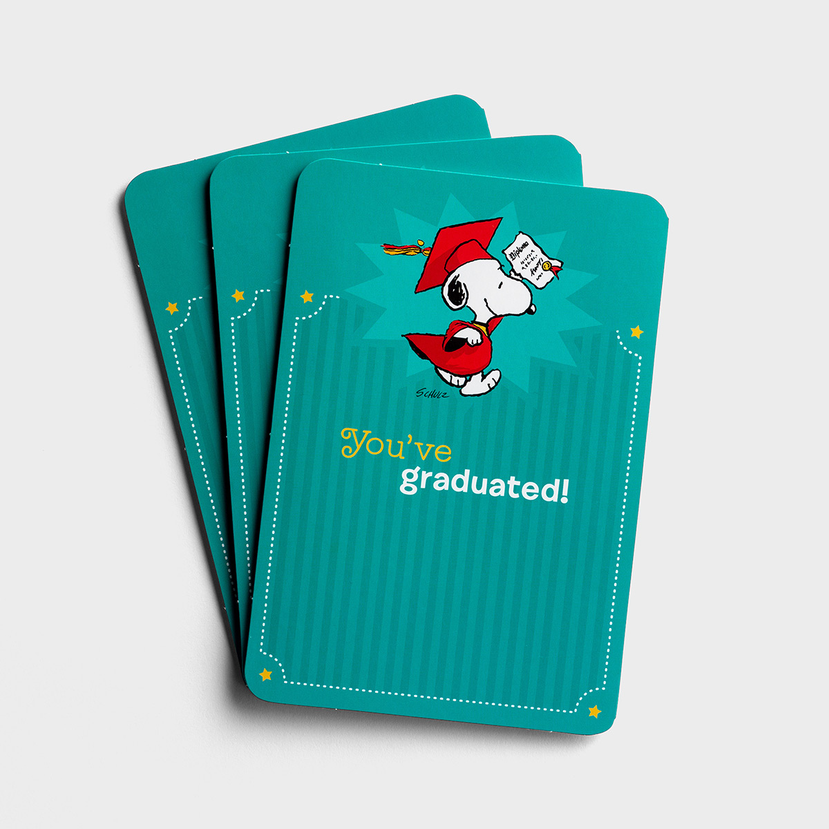 Peanuts - Graduation - Let's Celebrate - 3 Premium Cards