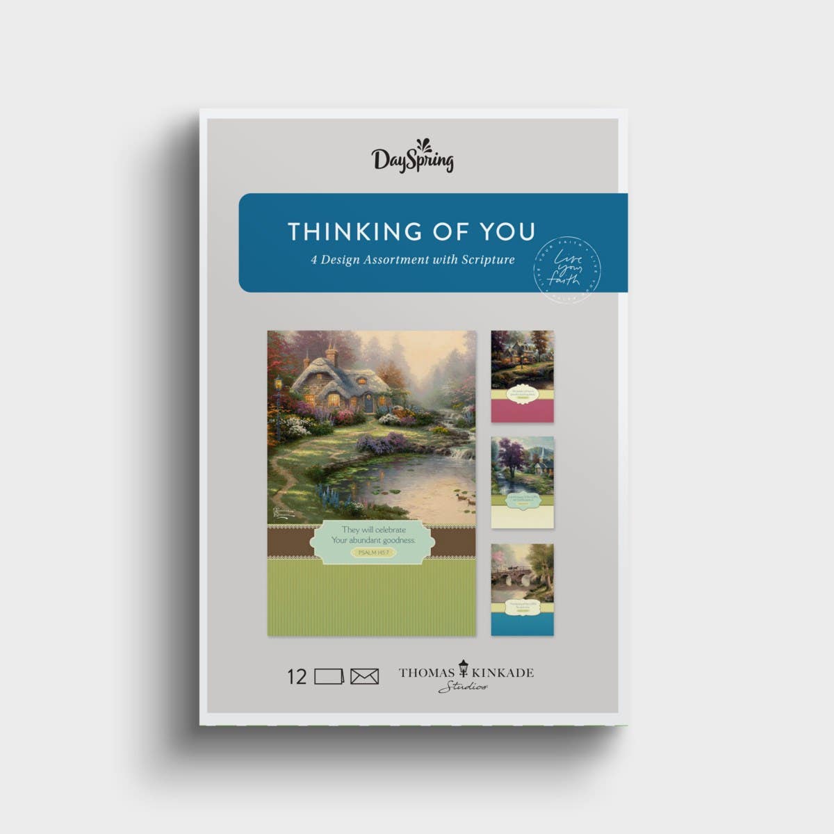 Thomas Kinkade - Thinking of You - 12 Boxed Cards and Envelopes