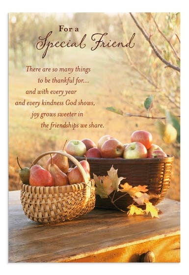 Thanksgiving - Special Friend - Joy Grows Sweeter - 1 Premium Card