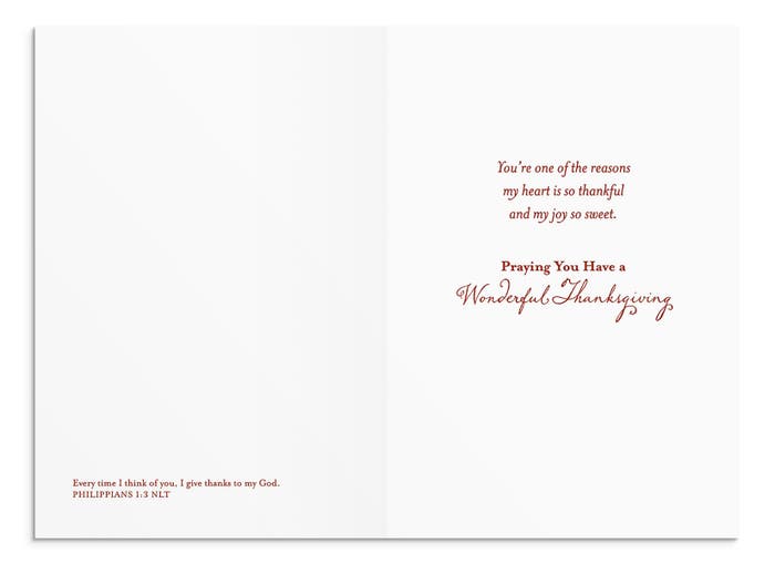 Thanksgiving - Special Friend - Joy Grows Sweeter - 1 Premium Card