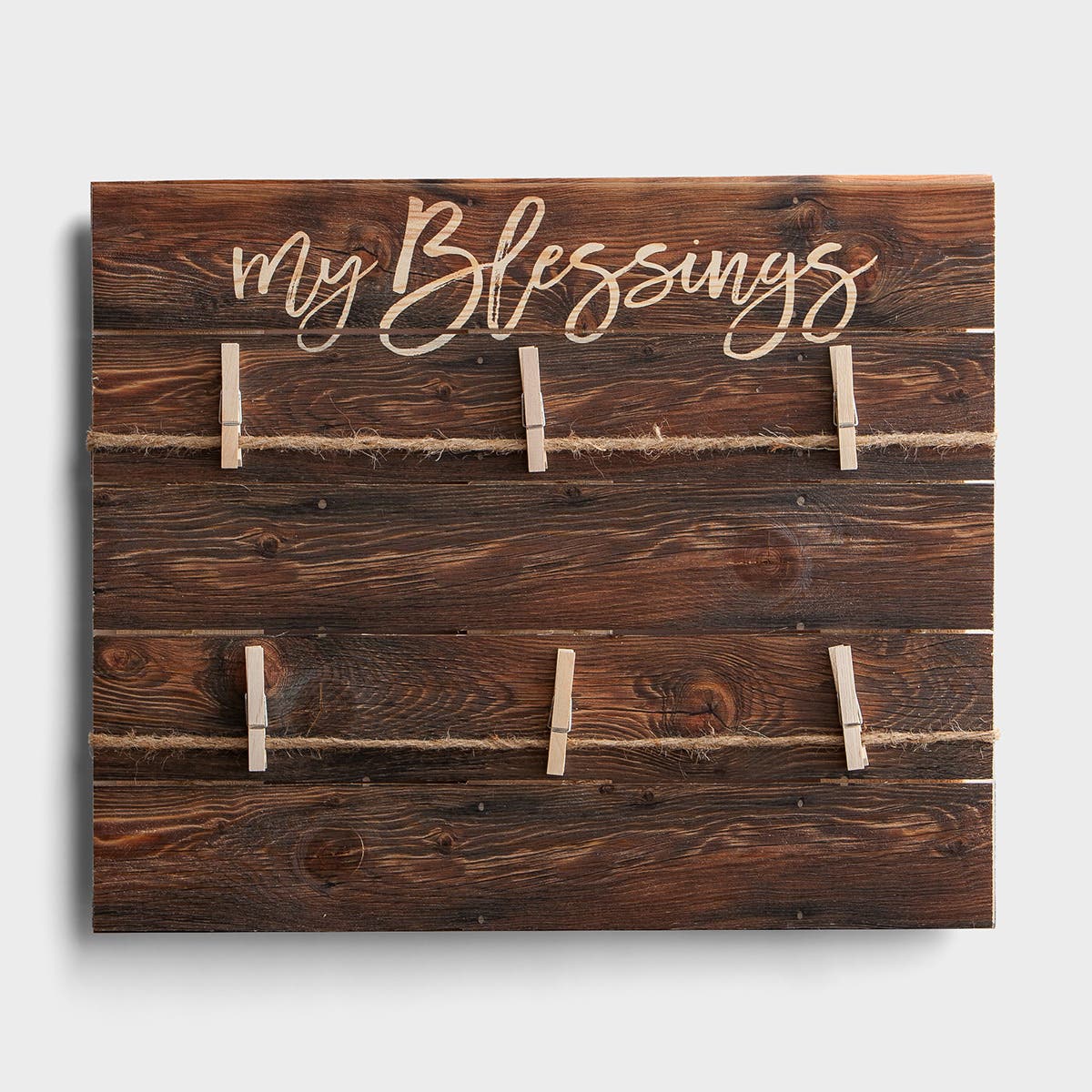 My Blessings - Wooden Clothesline Clipboard