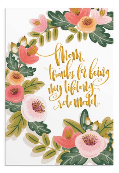 Mother's Day - Mom - Lifelong Role Model - 1 Greeting Card