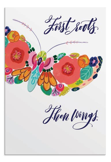 Mother's Day - Mom - First Roots Then Wings - 1 Greeting Card
