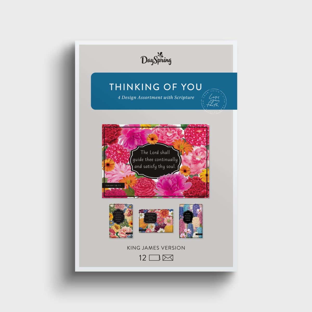 Thinking of You - Abundant Blessings - 12 Boxed Cards and Envelopes, KJV