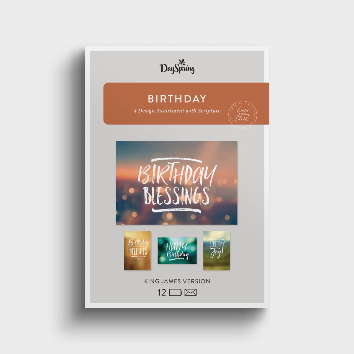 Birthday - Simply Stated - 12 Boxed Cards and Envelopes, KJV