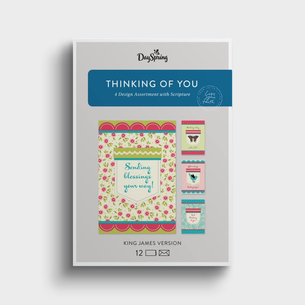 Thinking of You - Pockets of Inspiration - 12 Boxed Cards and Envelopes, KJV
