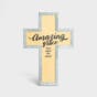 Amazing Grace - Wood & Metal Cross