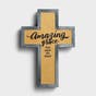Amazing Grace - Wood & Metal Cross