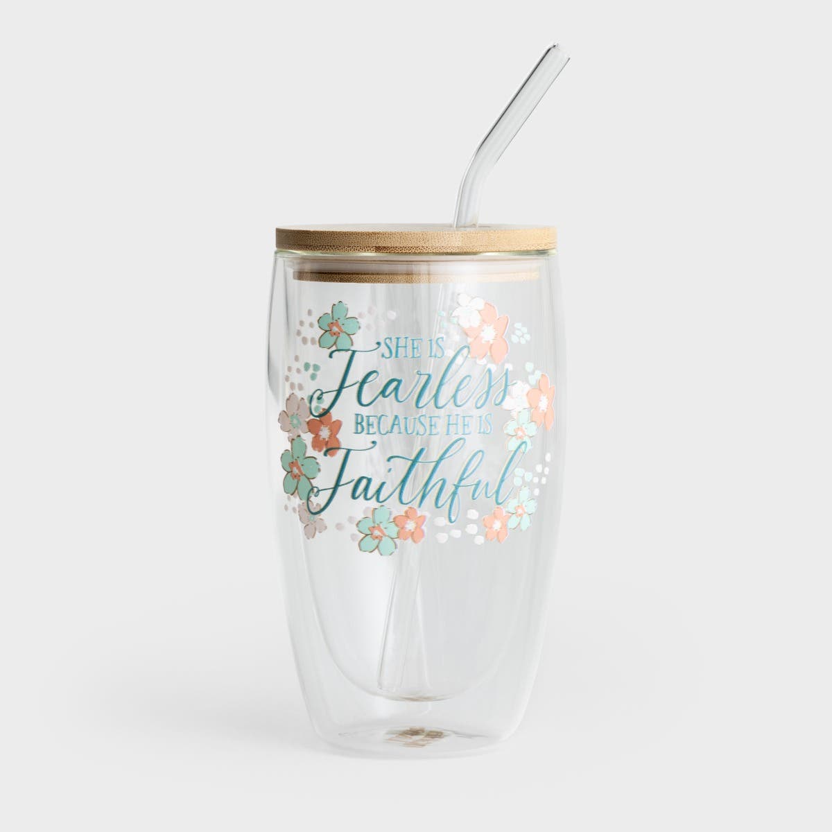 Clairmont & Co. - She is Fearless - 16oz Insulated Glass Tumbler