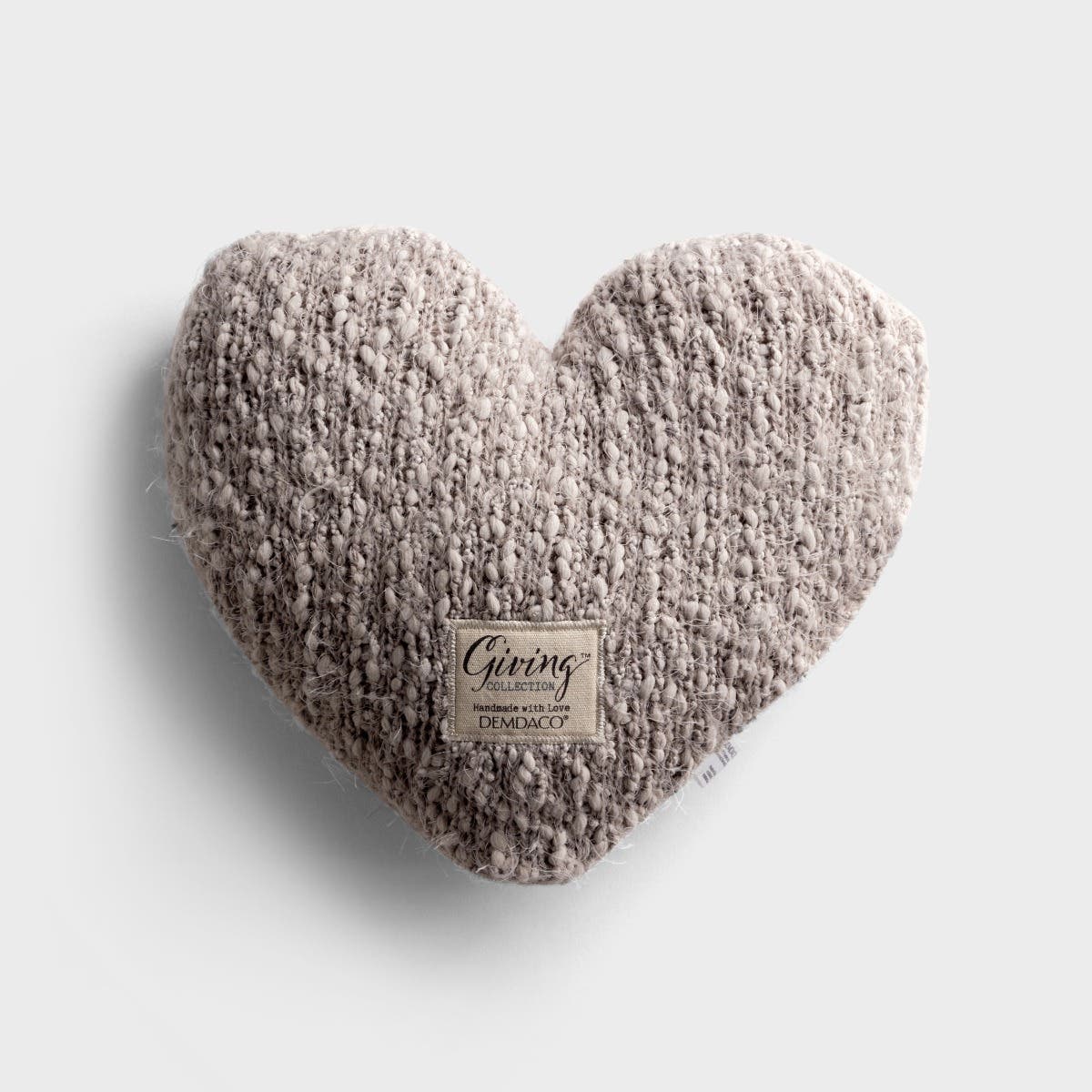 Demdaco - Taupe Giving Heart - Weighted Pillow