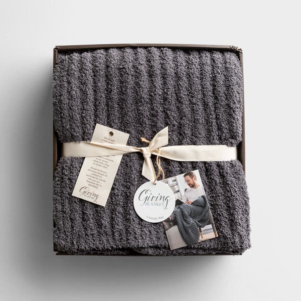 Demdaco - Giving Blanket for Men - Dark Gray