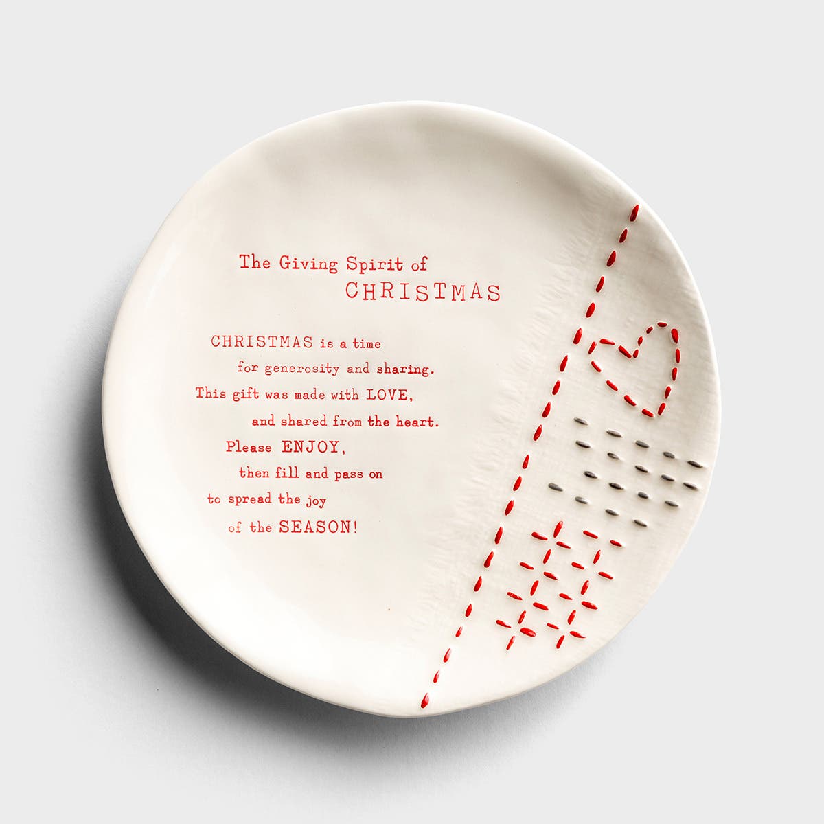 Christmas Giving Plate - Stoneware