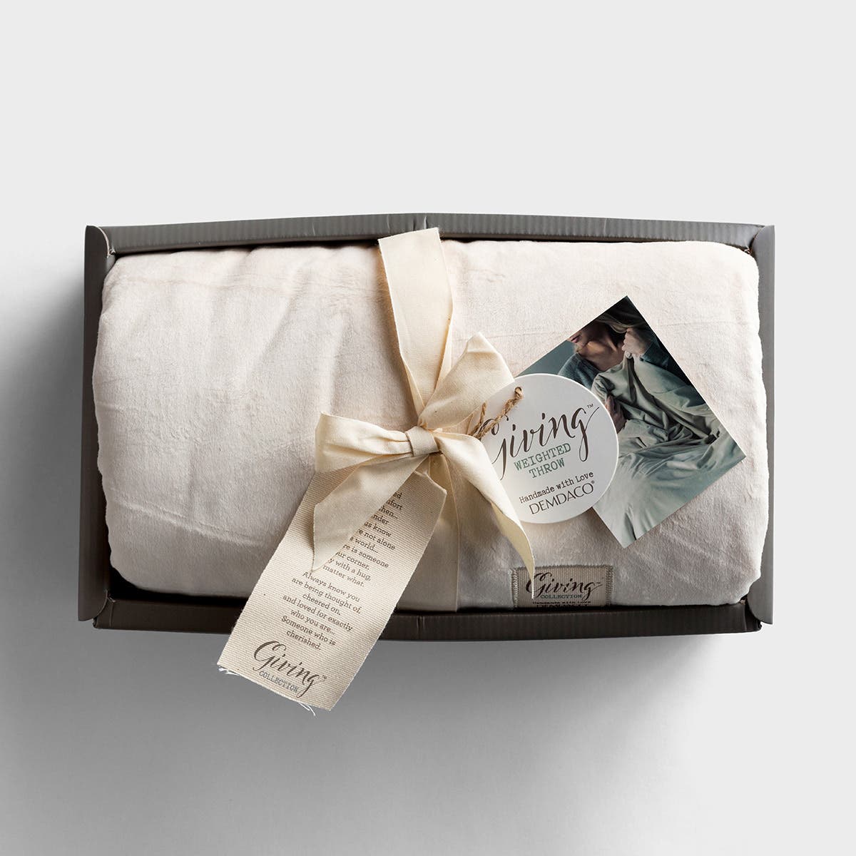 Giving Collection - Weighted Throw Blanket - Cream