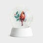 Cardinal with Holly - Snow Globe
