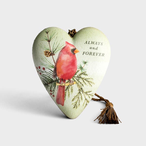 Demdaco - Always and Forever Cardinal - Art Heart Sculpture