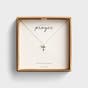 Wrapped in Prayer - Dainty Cross Necklace - Silver