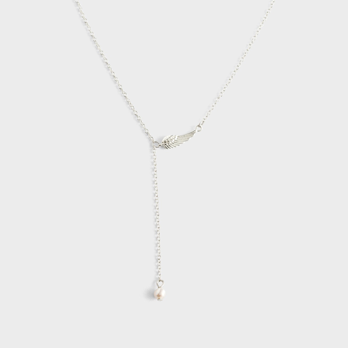 Dainty Wing - Silver Necklace