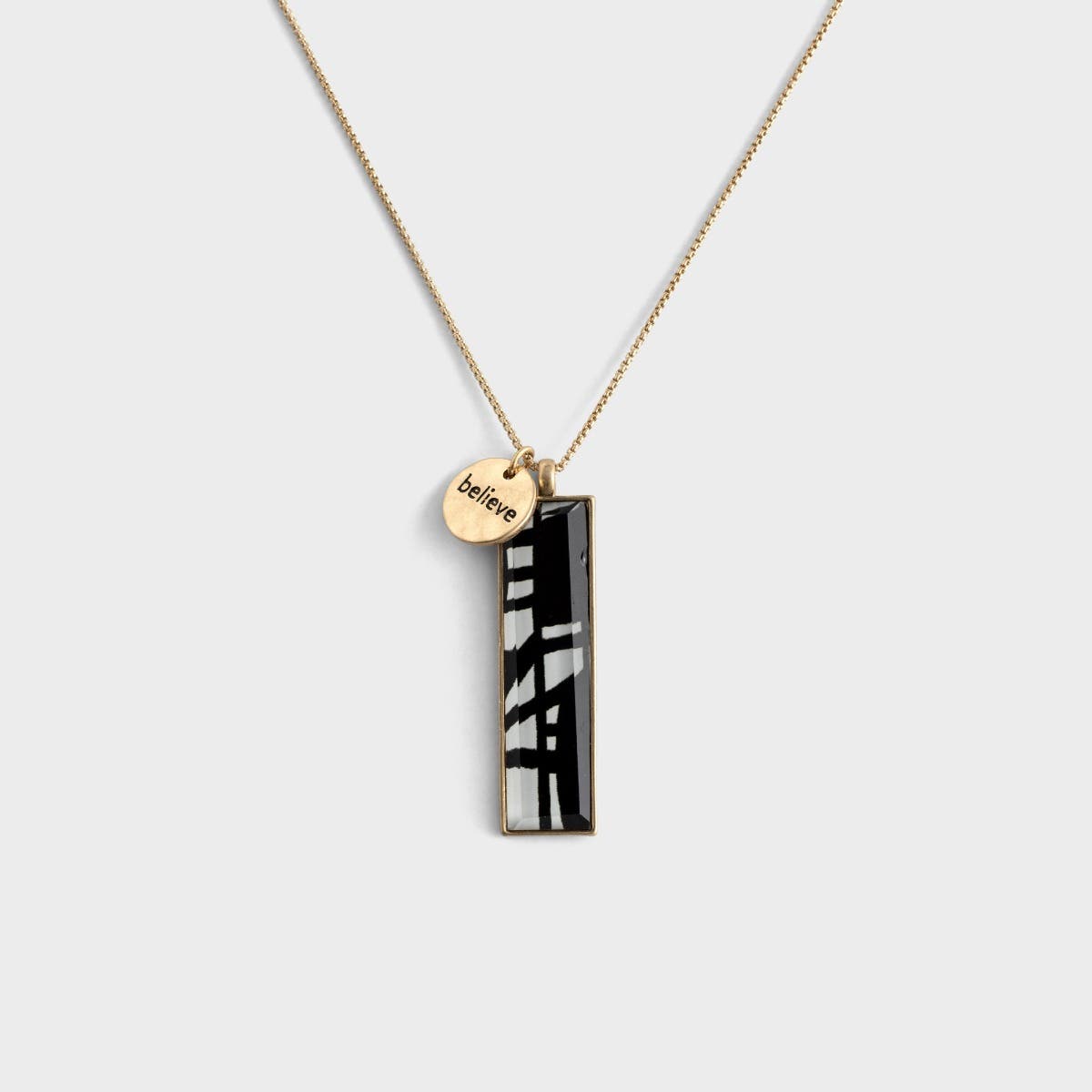 Black & White - Believe - ArtLifting Necklace