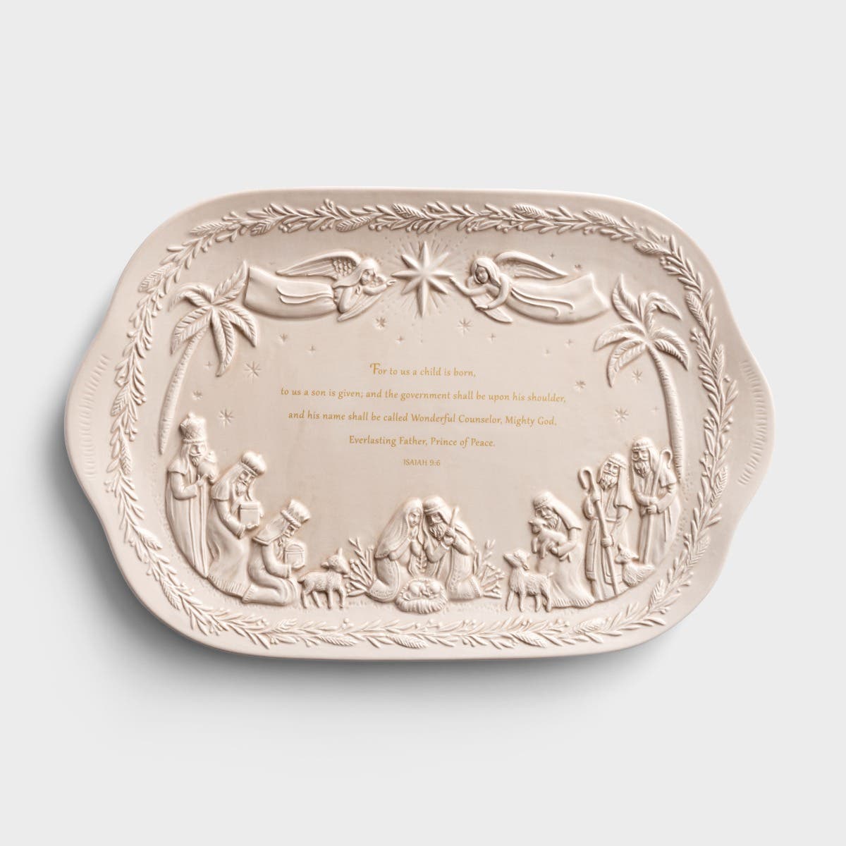 Demdaco - A Child is Born - Nativity Platter