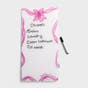 Clairmont & Co. - 8 x 16 Glass Dry Erase Board, Pink Bows