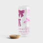 Clairmont & Co. - Pink Bows Glass Dry Erase + 24 oz Cold Brew Glass - Gift Set