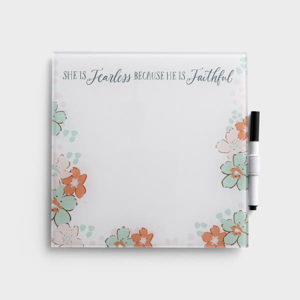 Clairmont & Co. - She is Fearless 8x8 Dry Erase Notes Board