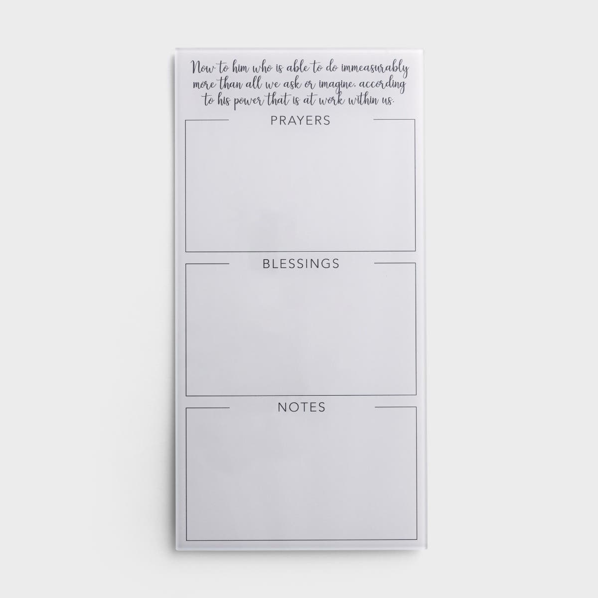Clairmont & Co. - Prayer + Blessings - Glass Plaque Prayer Tracker