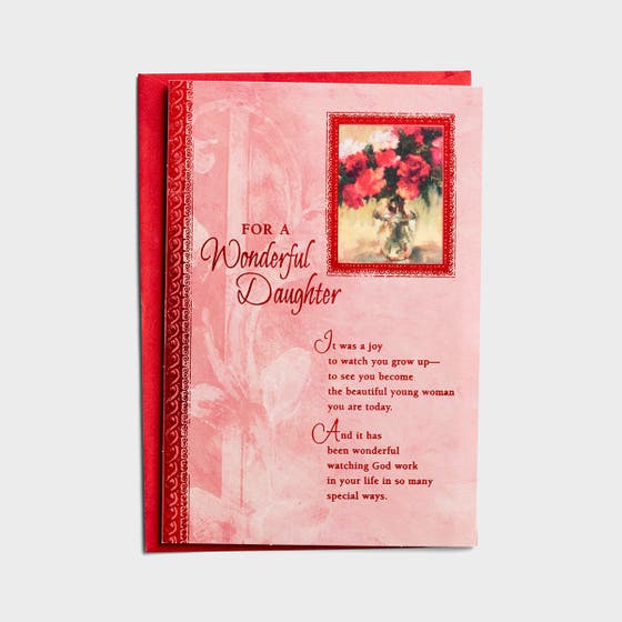 Valentine's Day - Daughter - For a Wonderful Daughter - 1 Greeting Card