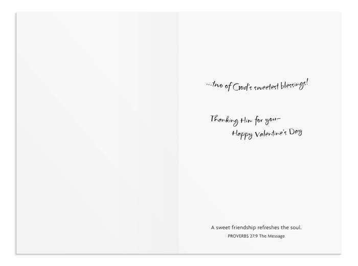 Valentine's Day - Friendship - Friends and Chocolate - 1 Greeting Card