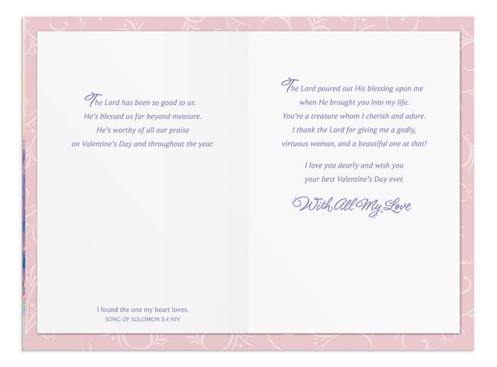 Valentine's Day - Wife - A Time to Thank the Lord - 1 Greeting Card