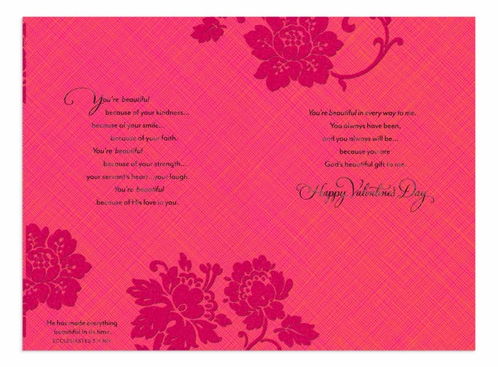 Valentine's Day - Wife - Beautiful is Who You Are - 1 Greeting Card