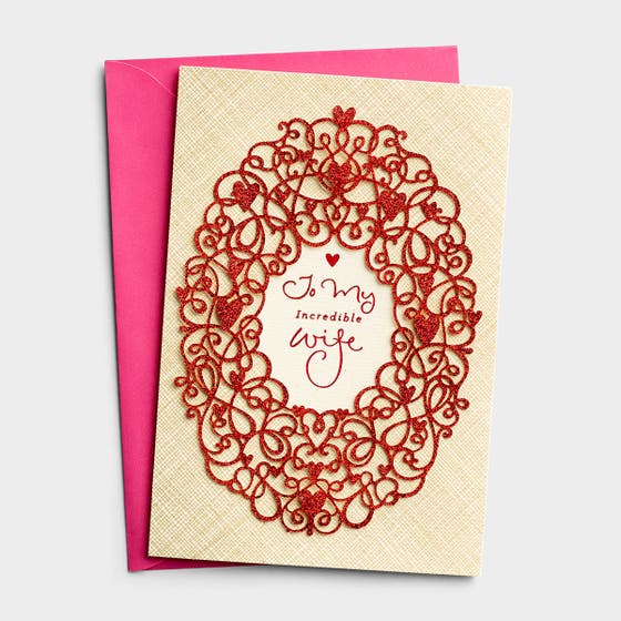 Valentine's Day - Wife -  Incredible Wife - 1 Premium Card