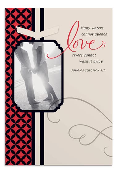 Valentine's Day - Many Waters Cannot Quench Love - 1 Greeting Card