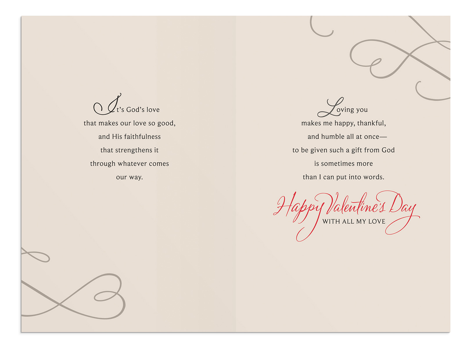 Valentine's Day - Many Waters Cannot Quench Love - 1 Greeting Card