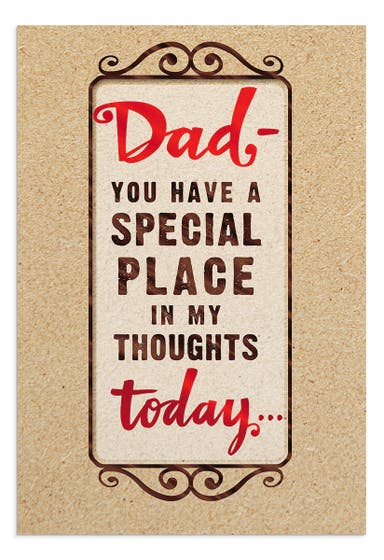 Valentine's Day - Dad - A Special Place in My Thoughts - 1 Greeting Card, KJV
