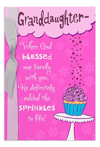 Valentine's Day - Granddaughter - Sprinkles to Life - 1 Greeting Card