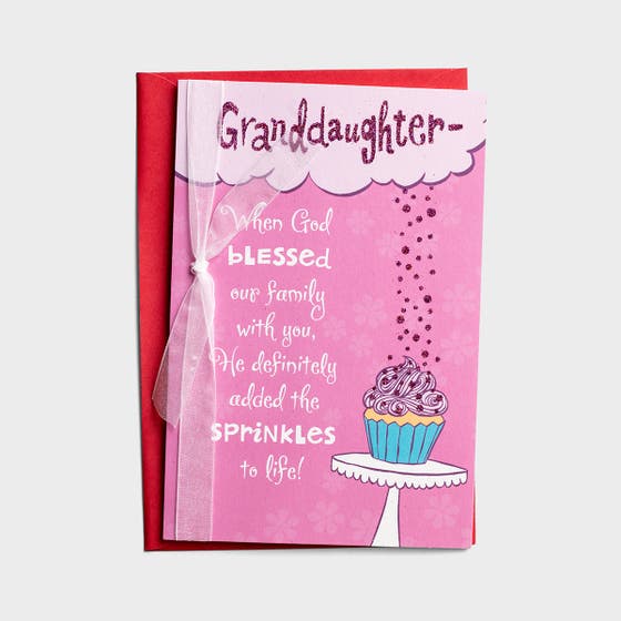 Valentine's Day - Granddaughter - Sprinkles to Life - 1 Greeting Card
