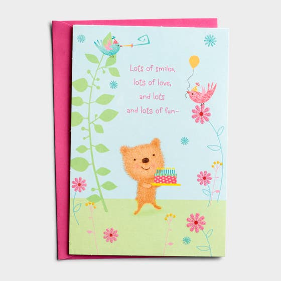 Birthday - Aunt - Lots Of Love - 1 Greeting Card