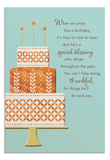 Birthday - Uncle - A Special Blessings - 1 Greeting Card