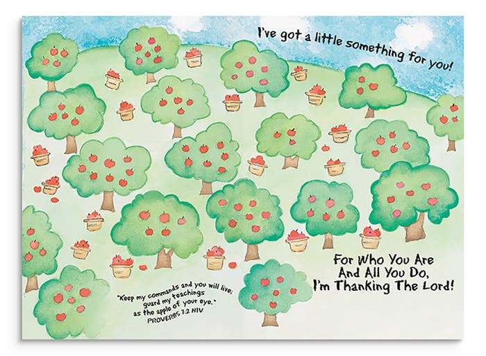 Teacher Appreciation - An Apple Is a Good Way - 1 Greeting Card