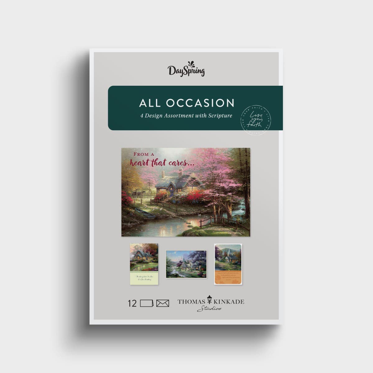 Thomas Kinkade - All Occasion - 12 Boxed Cards and Envelopes