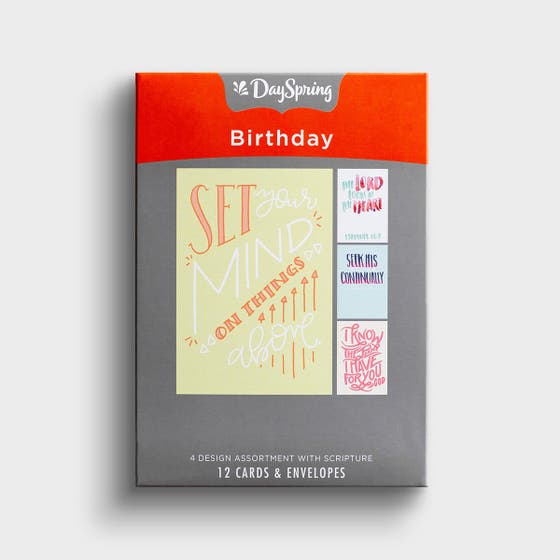 Birthday - Bible Letters - 12 Boxed Cards