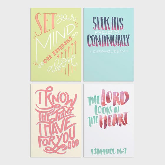 Birthday - Bible Letters - 12 Boxed Cards
