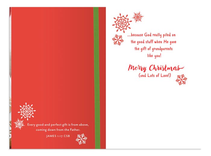 Christmas - Grandparents - Spoiled & Blessed - 1 Premium Card