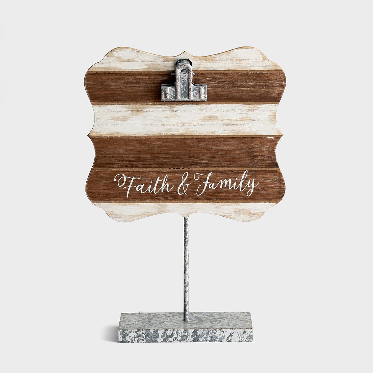 Faith & Family - Wooden Photo Clipboard