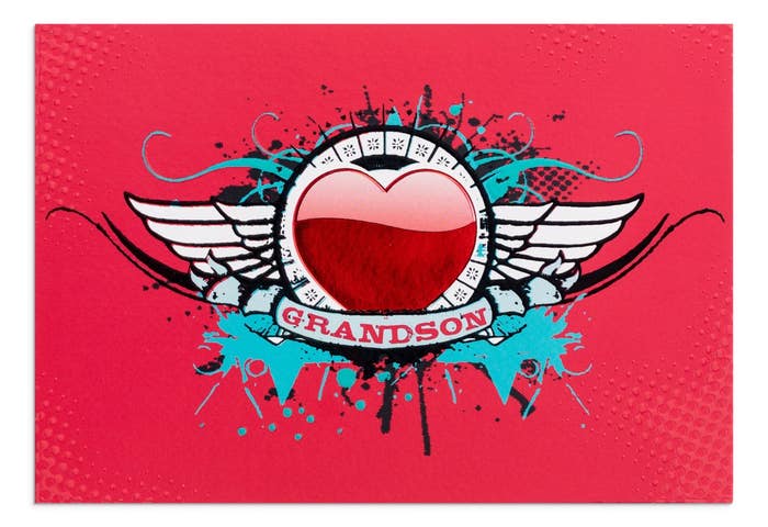 Valentine's Day - Grandson - Love You Like Crazy - 1 Greeting Card